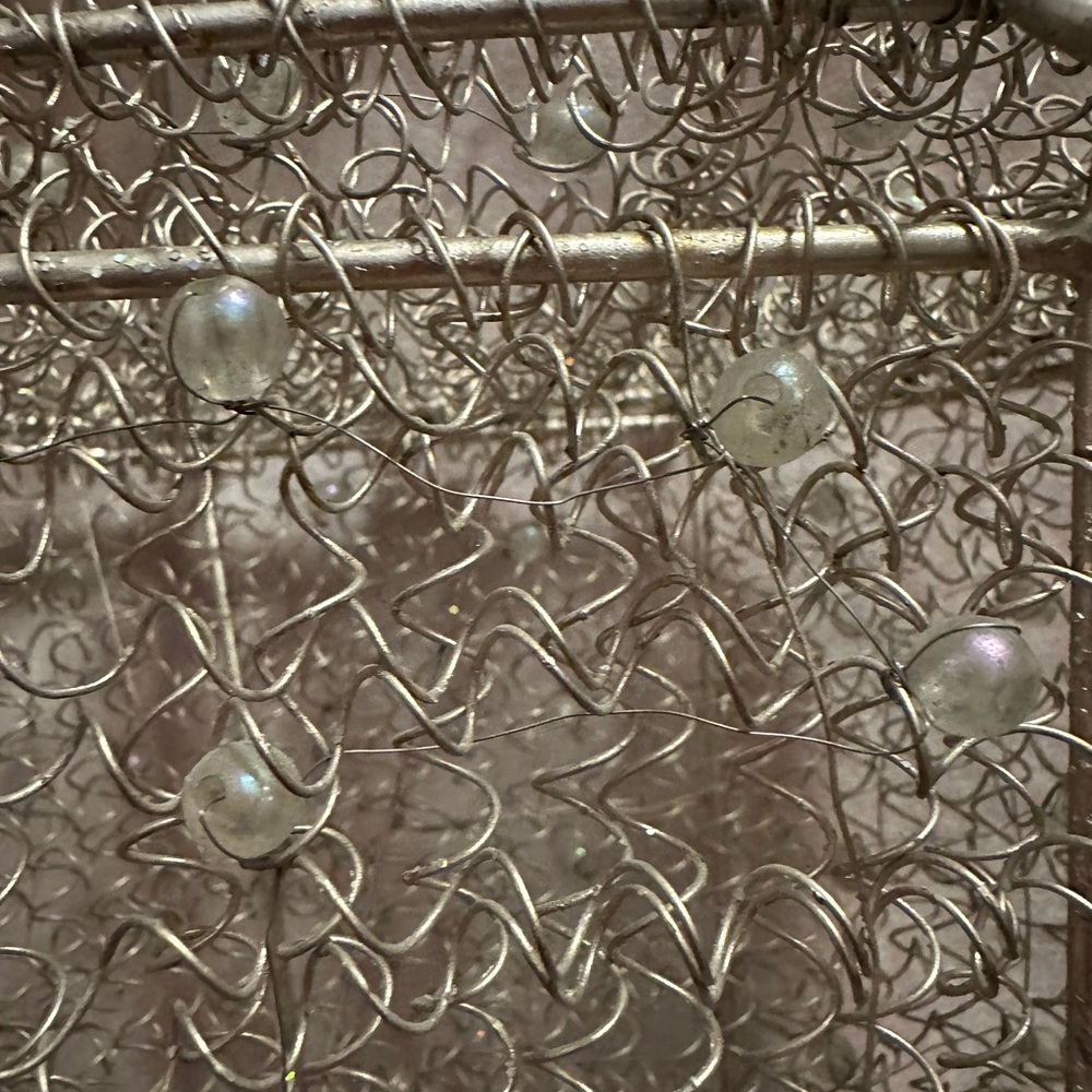 Chic Silver Wire Mesh Mini Bag - image 2